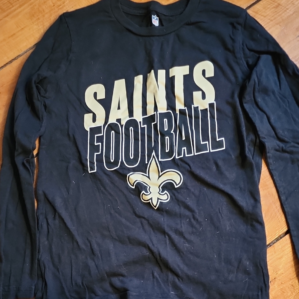NFL Kids Long Sleeve Saints Tee - Black and Gold